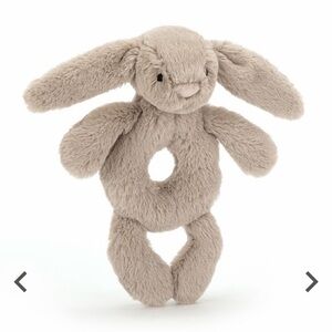 Jellycat Bashful Bunny Ring Rattle baby fur rabbit toy